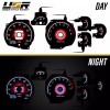 Unique Style Racing (USR) RED Glow Gauge Black Overlay For