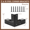 Rasugarlary Work Bench Brackets, 2 x 4 Steel Corner Brackets