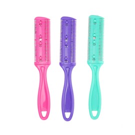 Professional 3 Pcs Double Edge Razor Blades, Trimmer Razor Dual Side Cutting Scissors DIY Hair Thinning Comb Slim Haircuts Cutting Tool