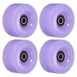 PATIKIL 32 x 58mm Roller Skate Wheels with Bearings, 4 Pack 82A Quad Skate Replacement for Double Row Skate Skateboard Indoor or Outdoor, Purple