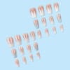 Hkanlre Nude Gradient Fake Coffin Nails Tips Press on Nails