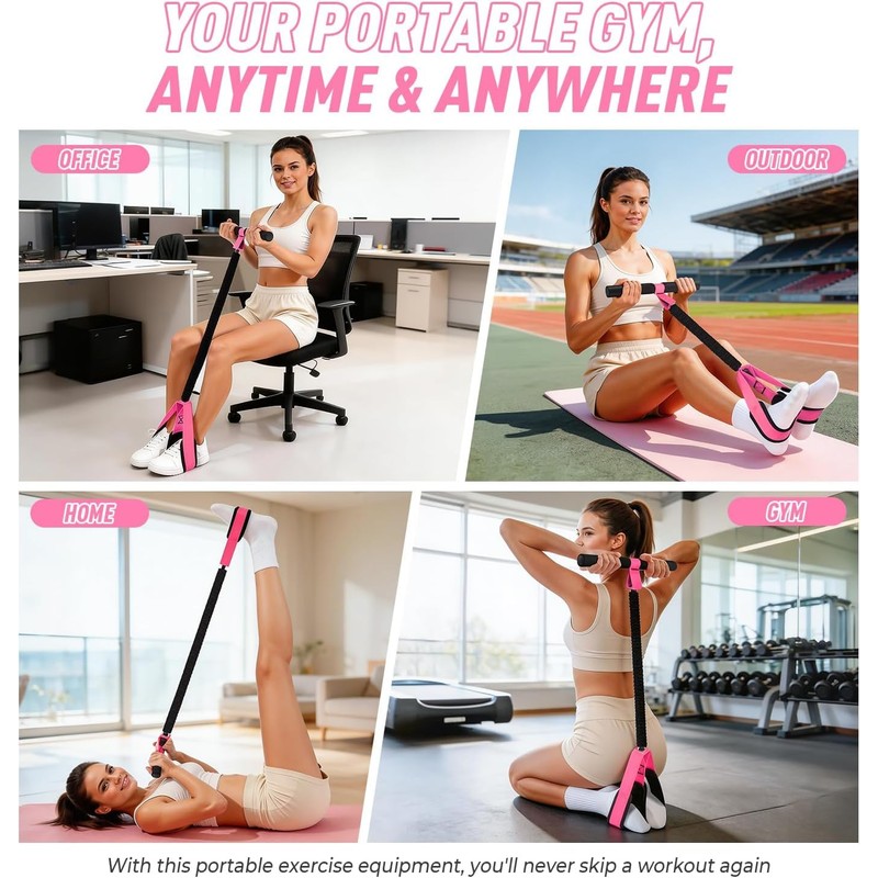 Upgraded Pedal Resistance Band with Handles Exercise Bands for Women