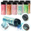 24 Colors Gow in the Dark Chunky Fine Mix Glitter