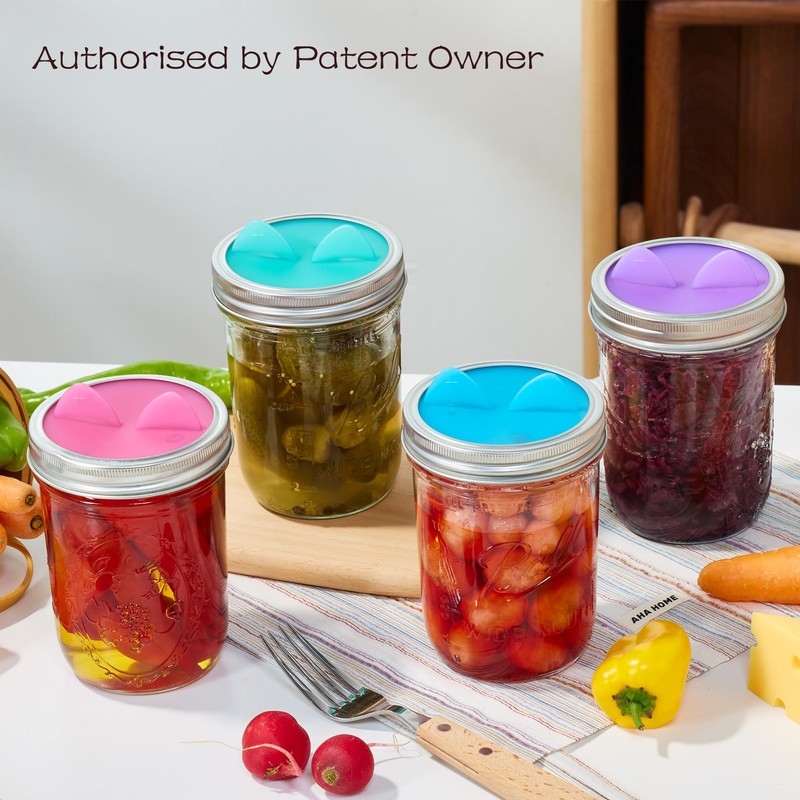 Wingcases Fermentation Lids Silicone Waterless Airlock, Suitable for Wide Mouth