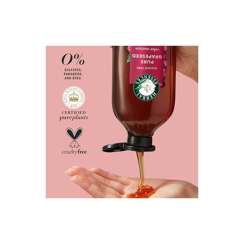 Herbal Essences Champú De Semilla De Uva Sin Sulfatos, 13,5