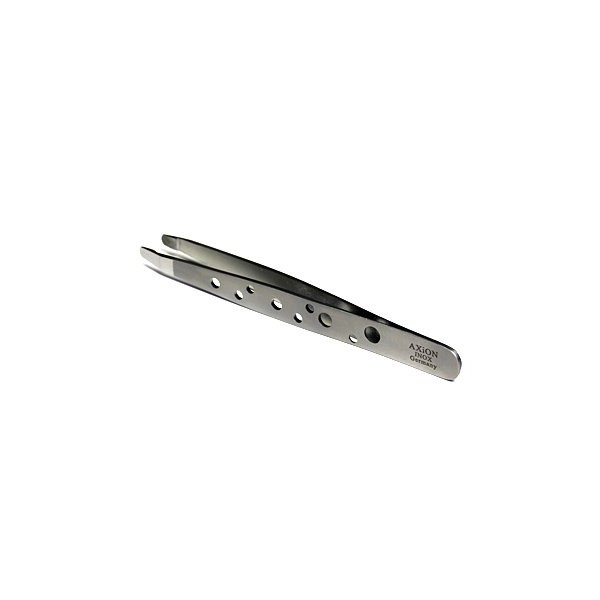 AXiON German Solingen #slg008392fba Stainless Steel Ultra Thin Blade Precision Tweezers (Round Tip)