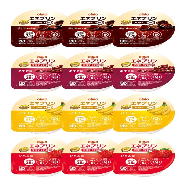 日清オイリオ エネプリン プロテインプラス バラエティパック バラエティパック 12個入り (4種×各3個) ハイカロリープリン MCT配合 栄養補助食品