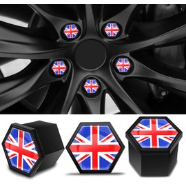 Biomar Labs Wheel Nut Covers Locking Bolt Caps Universal 17mm UK Flag NB 33