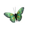 Cartanfill-Decorative 3D Butterfly Clips, Green Feather Design, Set of 12,