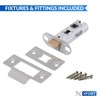 XFORT Tubular Latch, Satin Chrome, Tubular Door Latch For Internal