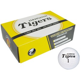 LEZAX HTBA-3752 Hanshin Tigers Golf Balls, Set of 6, White