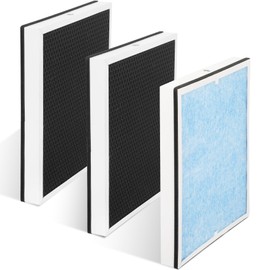 HEPA/Activated Carbon Filter Replacement, HEPA 550 Fliter Replacement Set Compatible with AlorAir CleanShield HEPA 550 Air Scrubber(3 Packs)