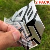 (2 PACK) ALUMINUM Transformers Autobots Optimus Prime Car Sticker Decal
