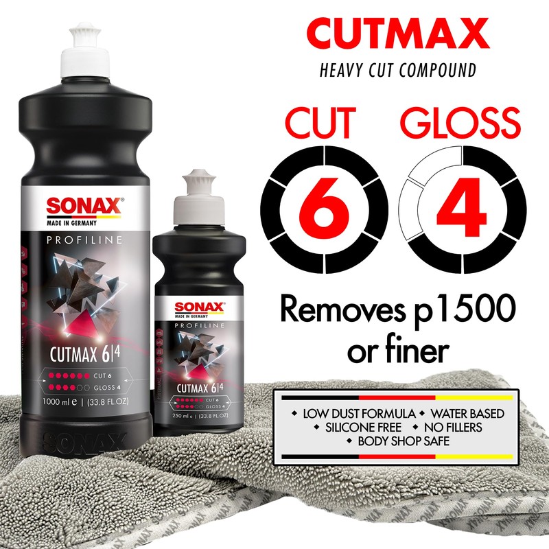 SONAX CutMax Cutting Compound | High-Abrasive Paint Correction Polish for