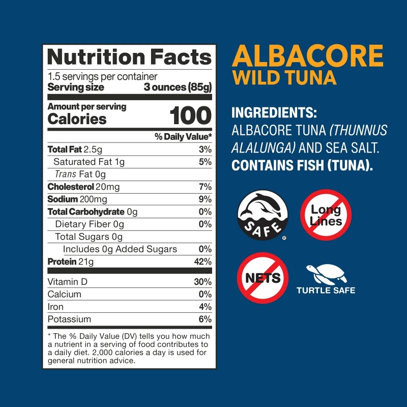 Wild Planet Wild Albacore Tuna Steak 5 Ounce Pack of