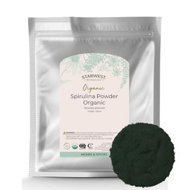 Starwest Botanicals Certified Organic Spirulina Powder, 1 Pound Bulk Bag                                                                              