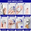 AYRNBOU 2-Pack Silver Suction Cup Hooks: Ideal for Shower, Bathroom