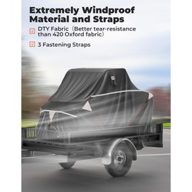 KEMIMOTO Trailering UTV Cover 2 Seater, for Outdoor/Indoor Storage & Trailing Use, Trailerable Travel All-Weather Protect SXS Cover Compatible with Can Am Defender Polaris Ranger Mule 130" x 58" x 70"