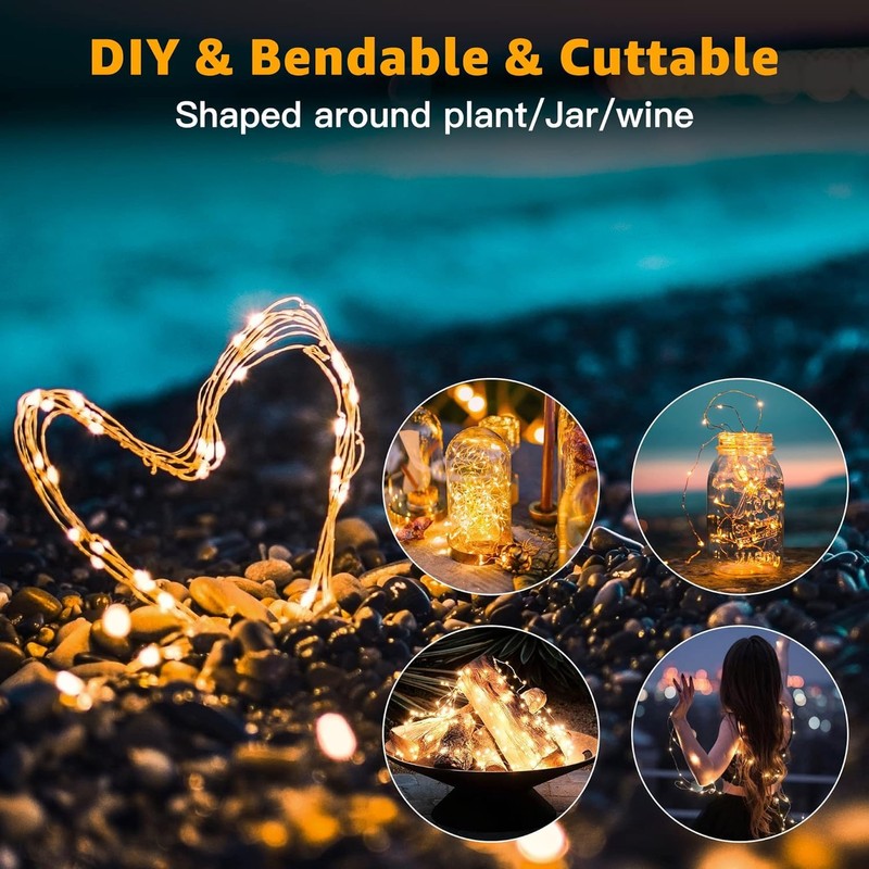 6 Pack Fairy Lights Battery Operated 7ft 20 LED Mini
