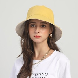 Lala 라라 양면 벙거지 모자-Yellow(LALA2H124F) Lala Reversible Bucket Hat - Yellow (LALA2H124F)