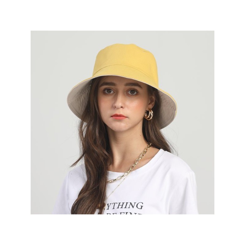 Lala 라라 양면 벙거지 모자-Yellow(LALA2H124F) Lala Reversible Bucket Hat -