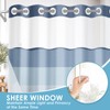 Nesphy No Hook Shower Curtain with Snap in Fabric Liner