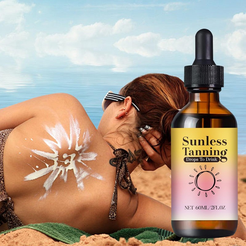 COWANIEE Sunlesss Drinkable Tanning Drops, Tan Drops Drink Promote Natural