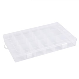 Fishing Lure Tackle Box, 24 Grids Clear Plastic Fishing Tackle Storage Box with Adjustable Dividers, Storage Organizer Box for Storing Lures Swivels Jigs Hooks Sinker