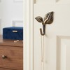 Coat Hooks 4 Pcs Heavy-Duty Vintage Leaf Cast Iron Wall