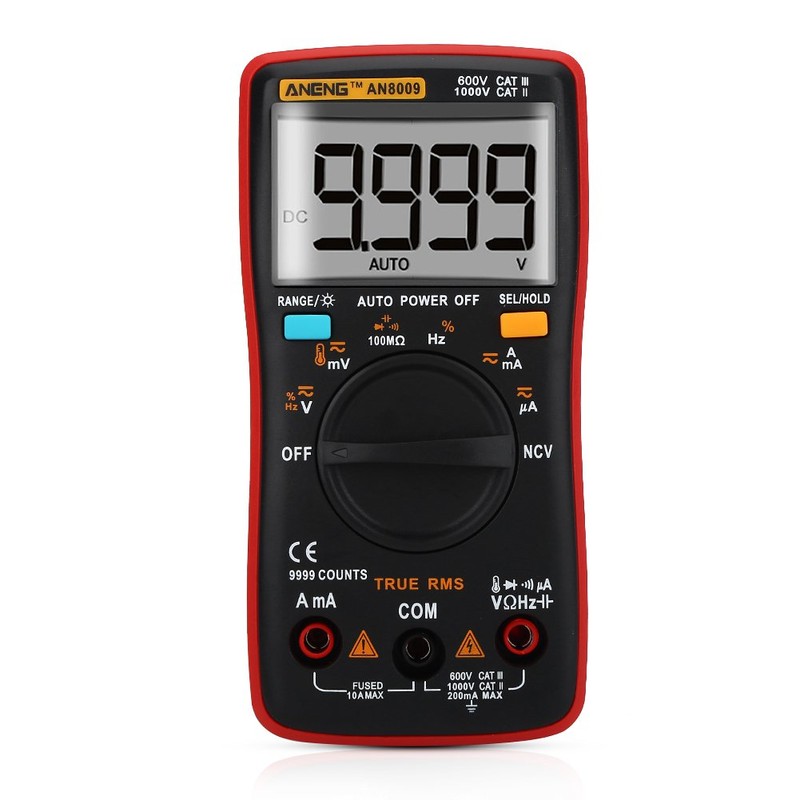 ANENG AN8009 Digital Car Ranging Multimeter 9999 Count True RMS
