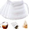 LTKJ 100-pack Cotton Tea Filter Bags Coffee Filter with Drawstring