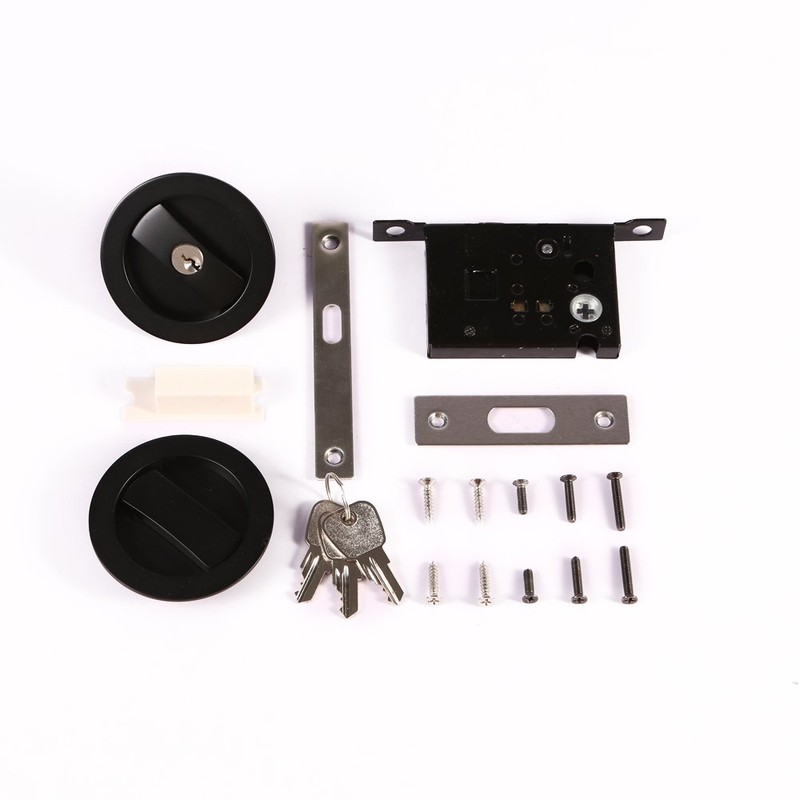 CCJH Invisible Barn Wood Sliding Door Gate Cup Handle Lock