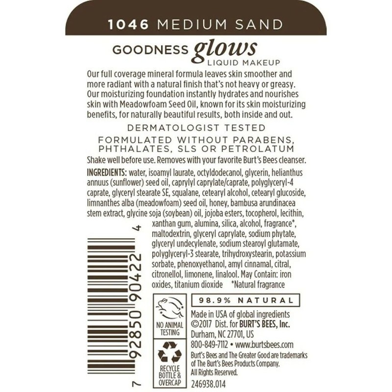 Burt's Bees Lot of (2) Burt's Bees Goodness Glows Liquid