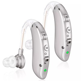 K&FCOPTEE Hearing Aids Rechargeable Invisible With Noise Cancelling BTE For Hearing Loss
