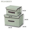 NCRGB Pack of 2 Fabric Foldable Storage Boxes with Lid,