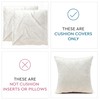 Encasa Luxury Embossed Velvet Cushion Covers - Plush Throw Pillow
