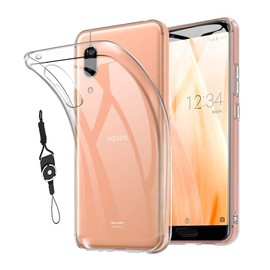 For AQUOS sense3 basic SHV48 Case, Clear For AQUOS Sense3 SH-02M SHV45 sense3 lite SH-RM12 Android One S7 Case, Compatible with TPU, Thin, Transparent, Shockproof, Drop Prevention, Fingerprint,