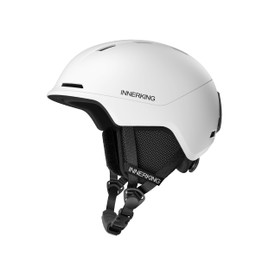 InnerKing Ski Helmet, Lightweight Adult Snowboard Helmet with Sturdy PC Shell & Shock-Absorbing EPS Foam & Soft Lining, Adjustable Snow Sport Helmets 10 Vents Men/Women - White