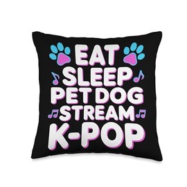 K-Pop Dance Korean Pop Music Dog Owner South Korea Kpop Throw Pillow