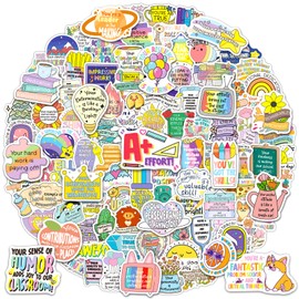 HomSeon Affirmation Stickers for Kids, 200Pcs Cute Positive Quotes Stickers for Students Water Bottle Inspirational Achievement Stickers for Classroom Teacher Incentive Encouraging Praise