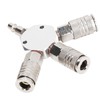 3 Way Air Splitter 1/4 Inch NPT Male Thread 3