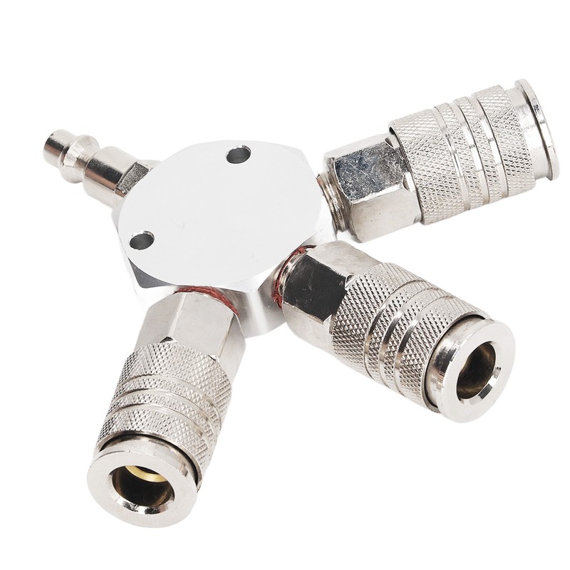 3 Way Air Splitter 1/4 Inch NPT Male Thread 3