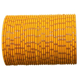 Touchstone Colorful Bangle Collection Indian Bollywood Alloy Metal Yellow Gold Glaze Wrist Improvement Designer Jewelry Bracelet Bracelets Set of 36 for Women, Metal