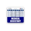 Medical Assistant Badge Buddy Horizontal w/ Height & Weight Conversion