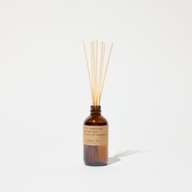 P.F. Candle Co. Arroyo Oak Classic Scented Rattan Reed Diffuser (3.5 fl oz) Amber Glass Jar, Fine Fragrance Oil, Flame-Free Fragrance, Made in The U.S.A.