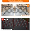 16 FT Industrial Metal Expandable Barricade，Retractable Traffic Fence with Casters,