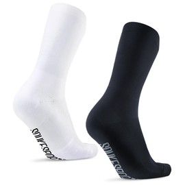 Souke Sports Cycling Socks, Breathable, Cycle Socks, Men's, Women's, 2pairs (1Black+1White)