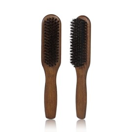 Beard Brush made from 100% Real Wild Boar Bristle with a Walnut Wood Handle. Ideal for Men's Beard Grooming and Care. This brush helps straighten and promote healthy beard growth, making it a perfect
