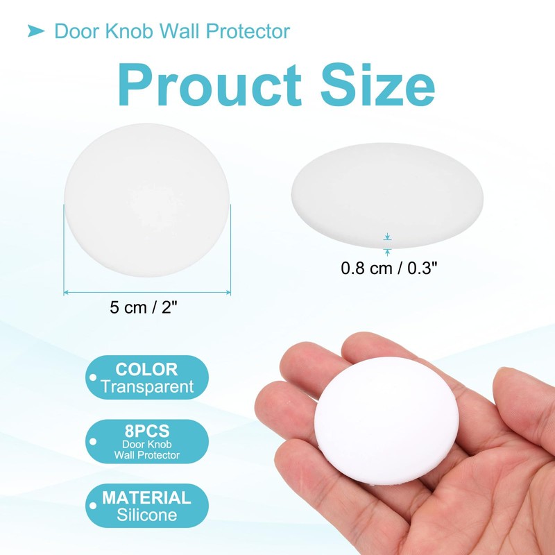 PATIKIL 2 Inch Door Stoppers for Wall Protector, 8 Pcs