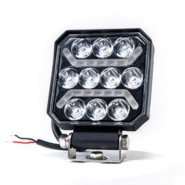 Alpena TrekTec XL10P LED Pod Lights, Off Road Lights for Trucks, Cars, SUVs, & UTVs, Stainless Steel Center Position Ditch Lights, ATV Lights for 12V-24V DC Systems, 10 LED Lights Per Pod, 1 Count